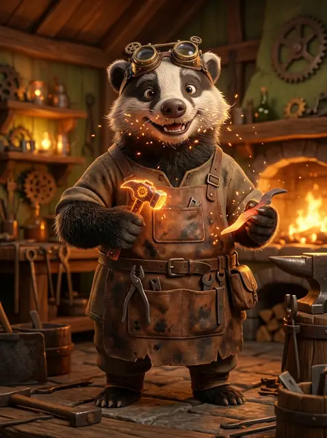 Barnaby the Badger Mascot