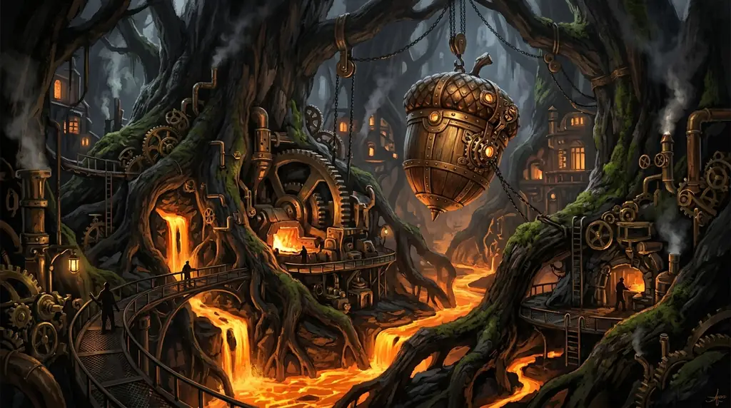 The Great Root Forge Underground Cavern